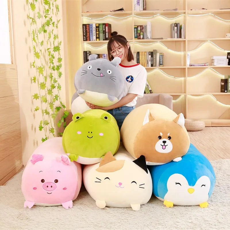 Animal Sweet Dinosaur Pig Cat Bear Plush Toy Soft Cartoon Panda Hamster Elephant Deer Stuffed Doll Baby Pillow Gift