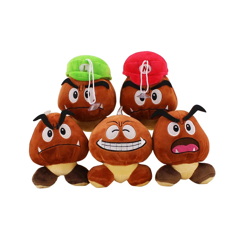 5" 13Cm Anime Cartoon GOOMBA Mushroom Stuffed Plush Toys with Tag Soft Dolls for Children Gifts