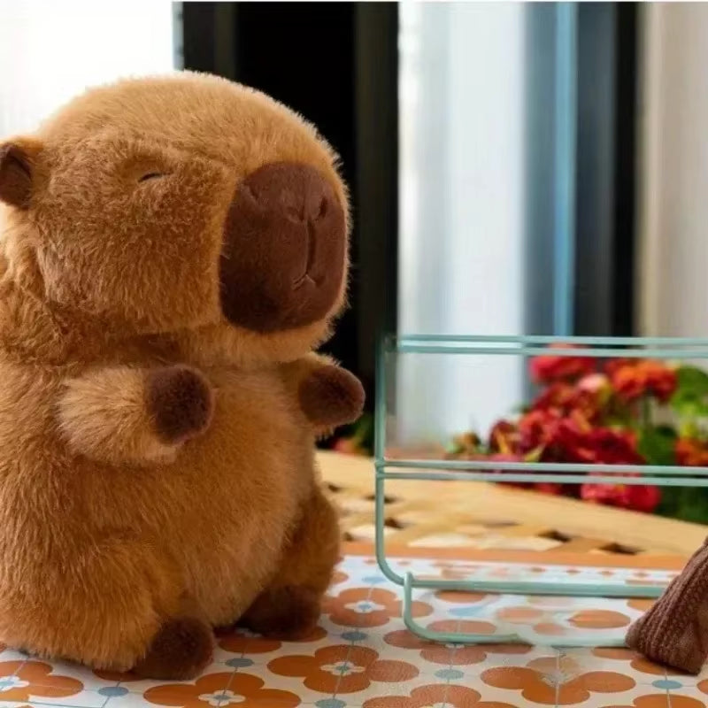 Simulation Fries Capybara Plush Toy Cloth Doll Cute Doll Capibara Anime Fluffty Toy Soft Capybara Plush Doll 