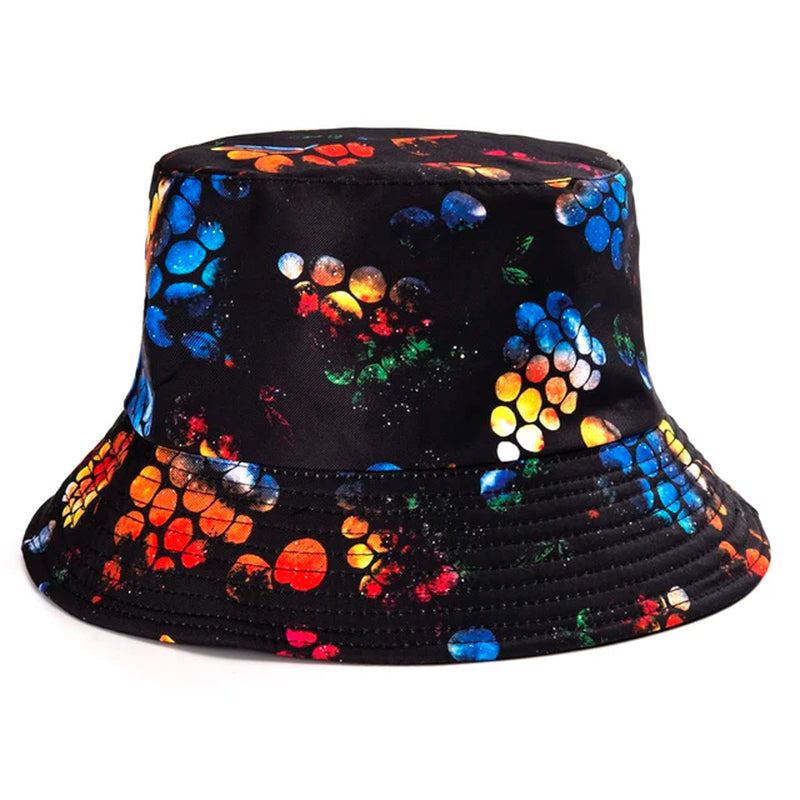 Spring Summer Cartoons Graffiti Bucket Hat for Women Men Outdoor Foldable Bob Fisherman Hat Girls Boys Panama Sun Beach Hat