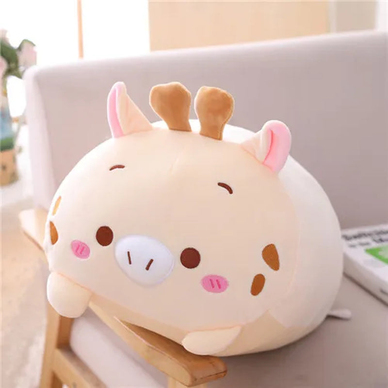 Animal Sweet Dinosaur Pig Cat Bear Plush Toy Soft Cartoon Panda Hamster Elephant Deer Stuffed Doll Baby Pillow Gift